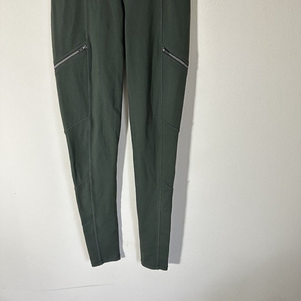 Athleta Metro Drifter Leggings High Rise Hunter Green Zip Pockets Women’s XXS - Picture 3 of 8